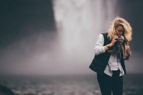 Woman Waterfalls