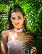 Summer trees Beautiful Woman