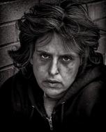 face Homeless Woman