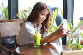 Fashion Asian Japanese girl taking picture