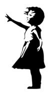girl reaching stretching drawing