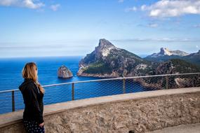 young Woman at sea, spain, mallorca