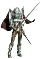fantasy warrior, woman with swords, 3d render