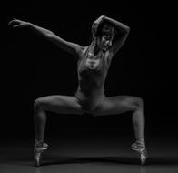 Woman Dancing black white