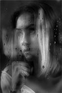 Rain Model Young black and white