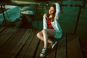charmingly beautiful Posing Woman