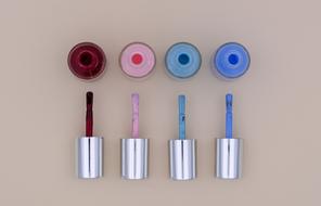 Beauty Nail Varnish Colors pink blue red