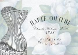 haute couture, vintage poster