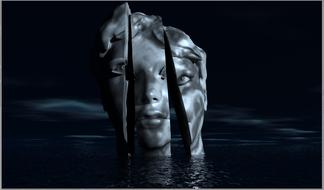 surreal 3d woman face
