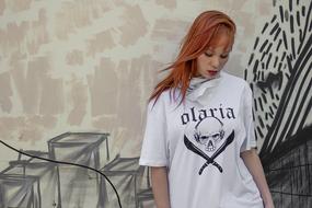 Woman Girl with red hair