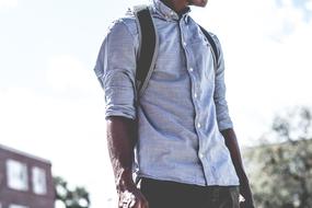 photo of a shirt on a guy