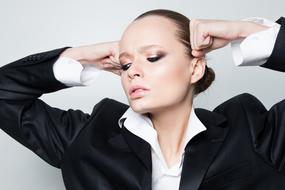 young girl in menswear