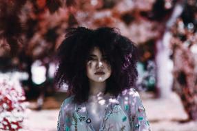 portrait of girl with curly hair