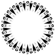 woman border
