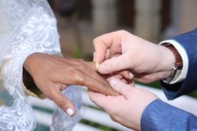 Wedding Rings on hands