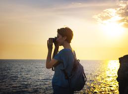 tourist woman with camera