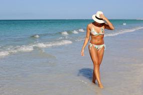 tanned woman on the beach