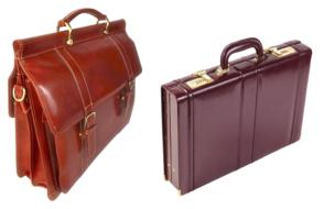 two luxury Leather Briefcases