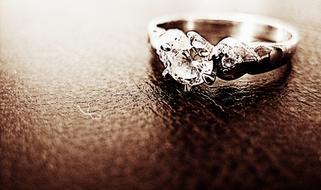 romantic diamond engagement ring