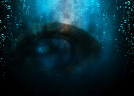 deep blue Eye, Fantasy, background