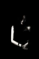 Girl Portrait Black White