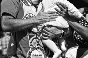 kid Man Woman black and white