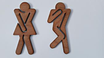 funny wooden signs for bathroom