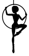 variety, silhouette of girl with hanging hula hoop