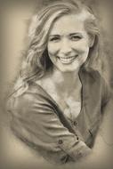 Woman Portrait Young grey