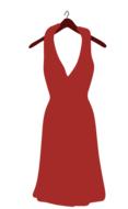 red dress on the white background