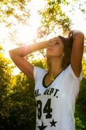 girl outdoors in summer