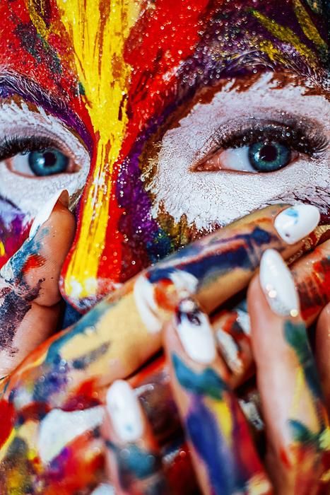 Makeup with the paint