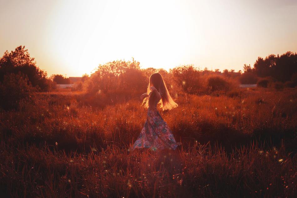 slim woman in summer dress