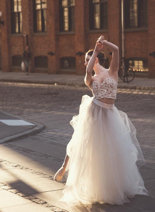 beautiful ballet dancer on the street