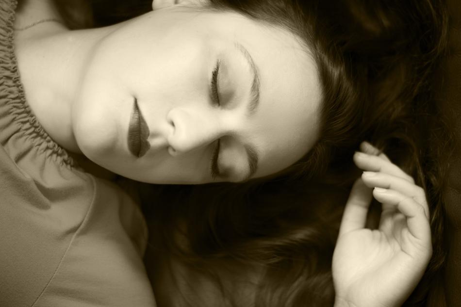 monochrome photo of Girl Woman Eyes
