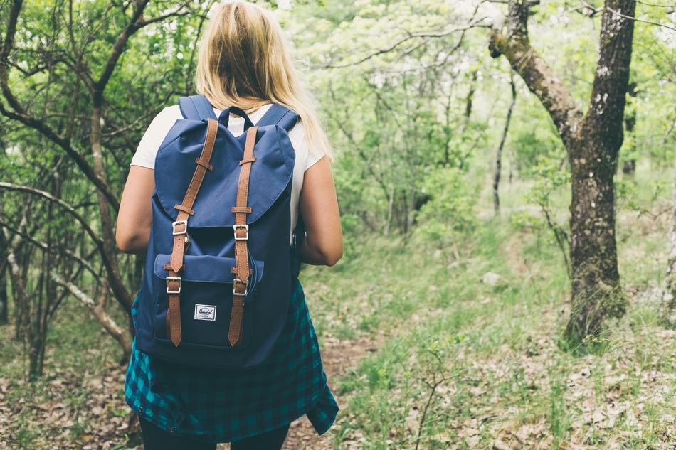 Backpack Bag on Woman in forest