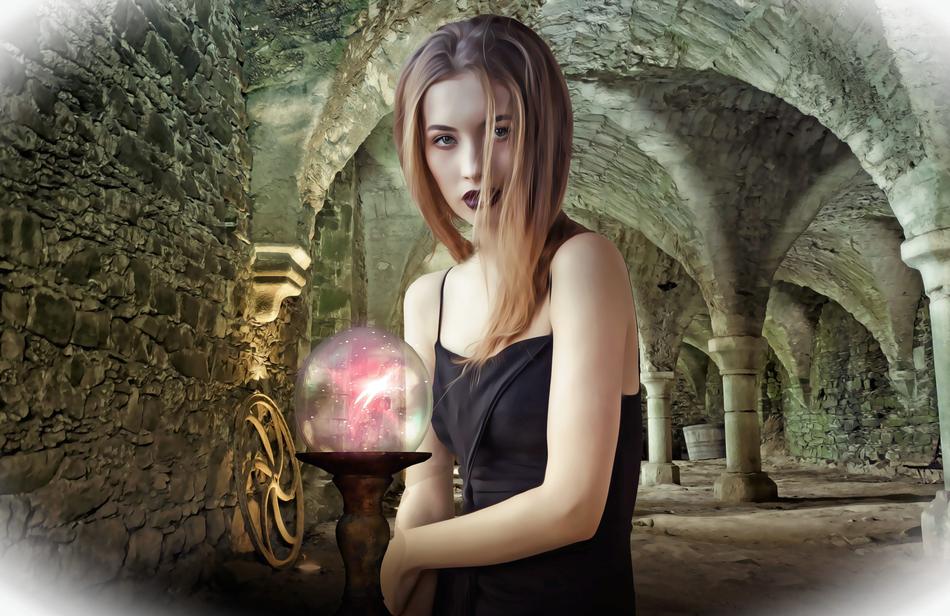 picture of an attractive woman in Gothic style
