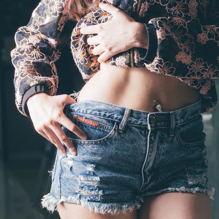 female beautiful body under clothes
