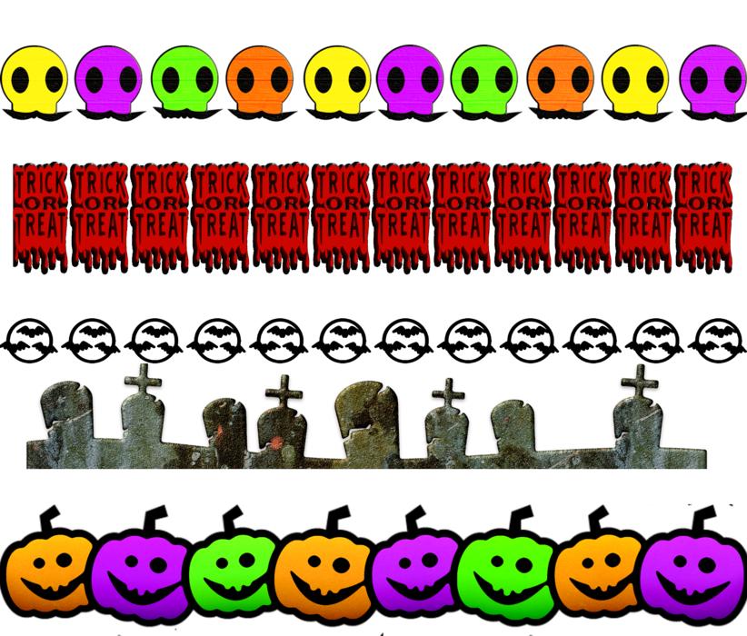 halloween borders items drawing
