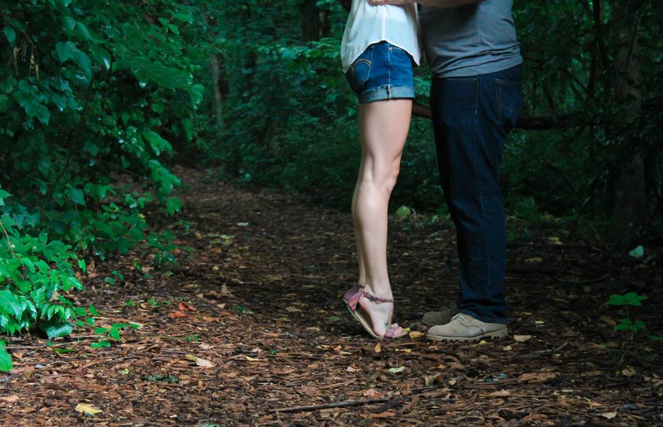 Legs kiss forest