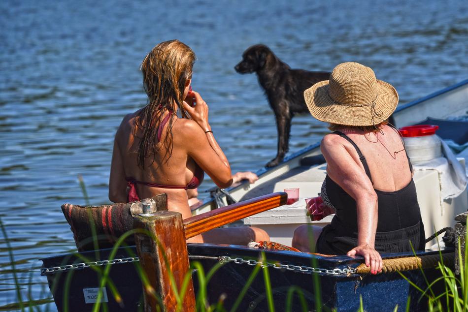 women on boat