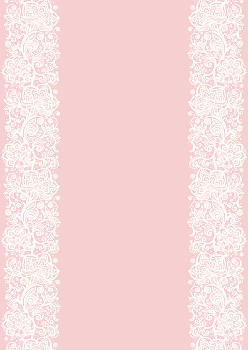 pink background with white lace pattern