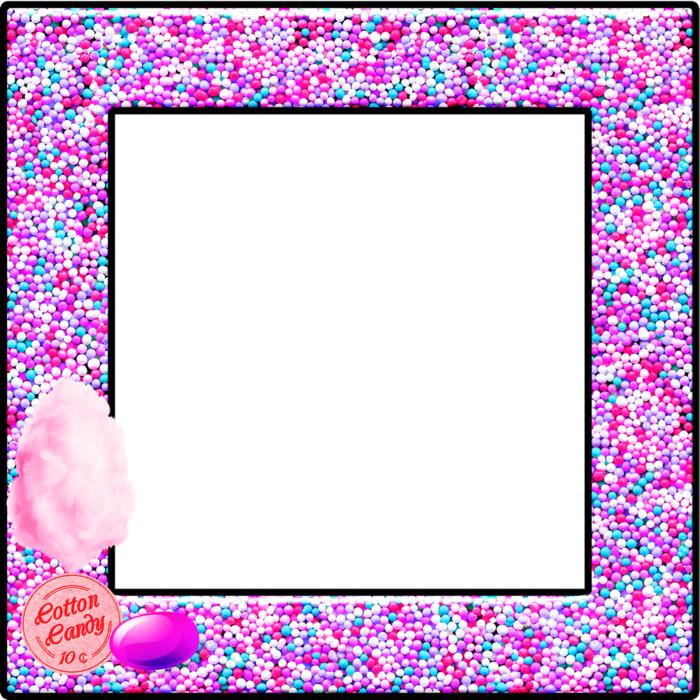 candy as a frame