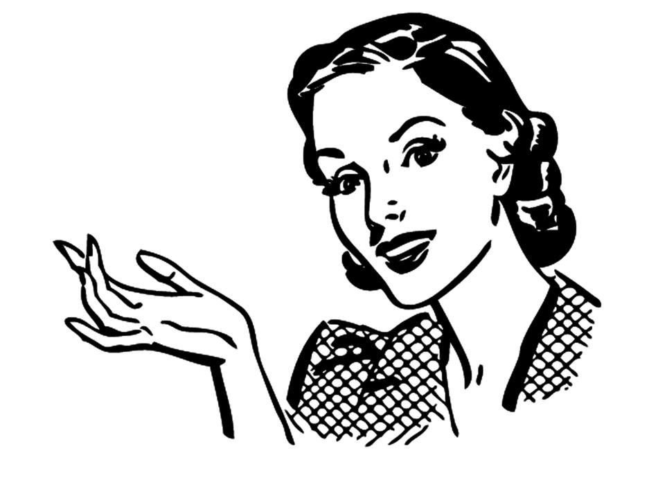 woman as retro illustration