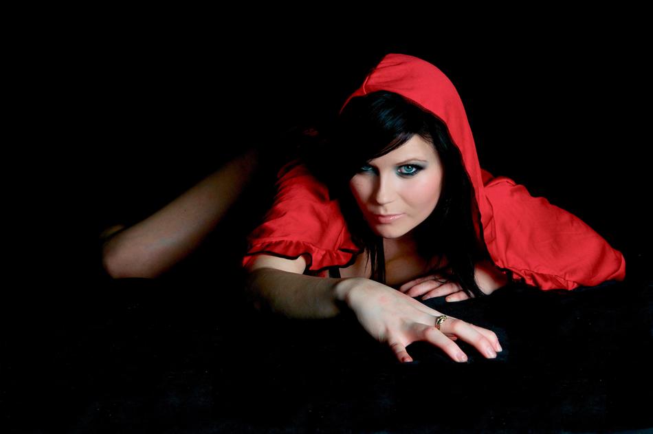 portrait of Girl Beautiful in red clothes