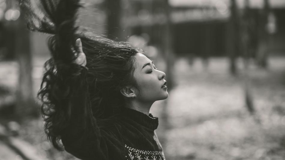 Portrait Beautiful Girl black and white