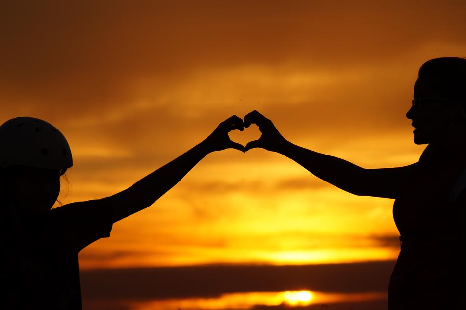 night person hand heart