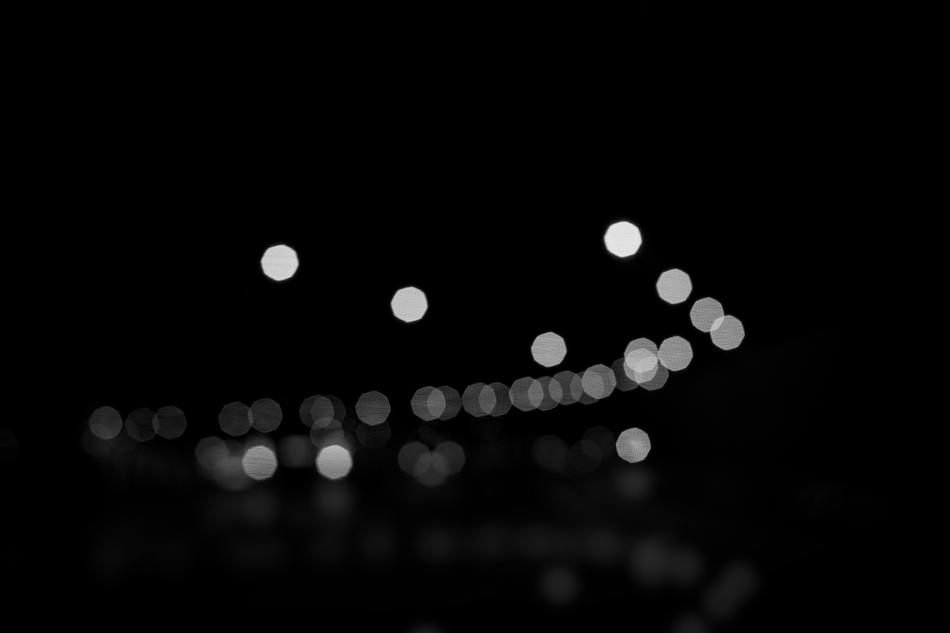 bokeh style in black and white background
