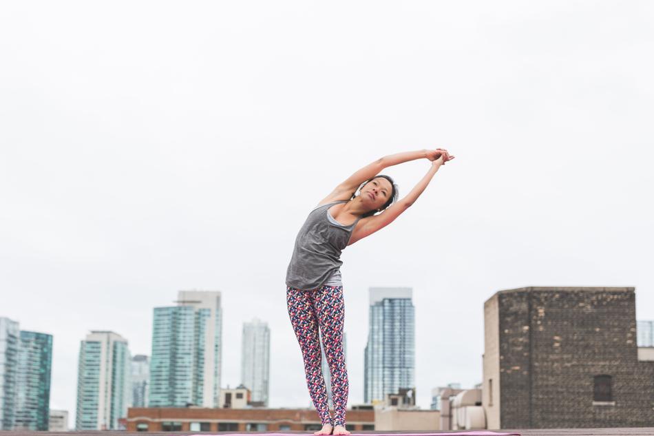 Girl meditation city