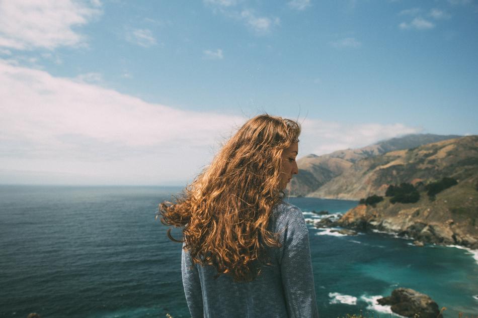 Girl sea Coast
